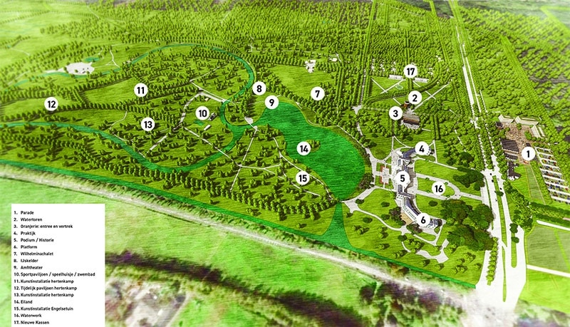 Kaart gebied Paleis Soestdijk