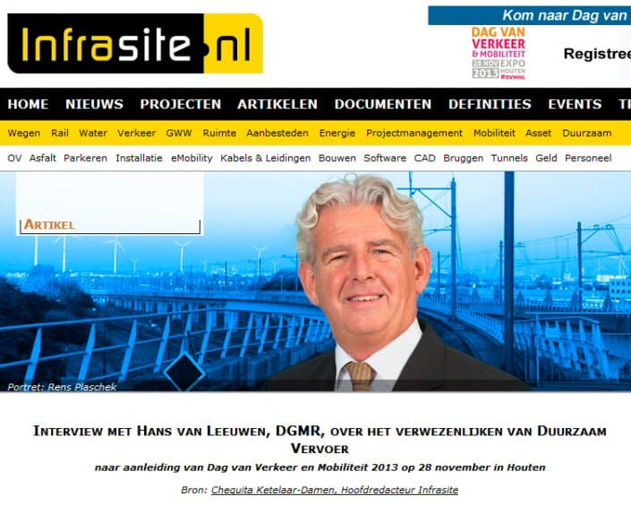 Screendump van website Infrasite (akkoord Ivo Ketelaar)