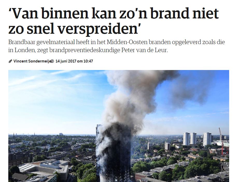 Brand woontoren Londen | DGMR