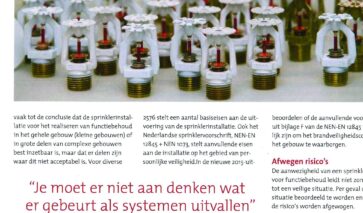 Functiebehoud bij gebruik sprinkler | DGMR