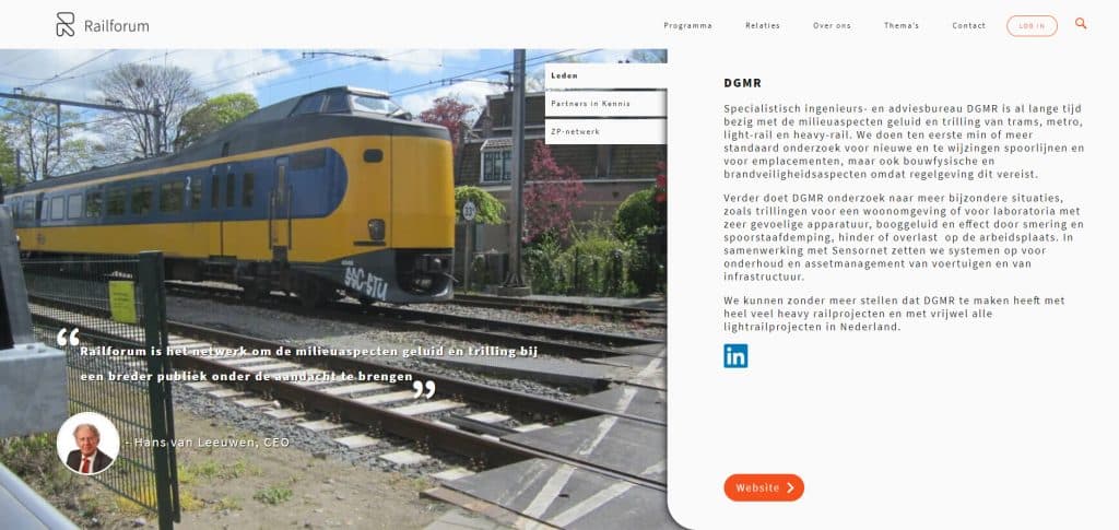 DGMR-pagina op Railforum