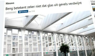 artikel BENT betekent zeker niet dat glas uit gevels verdwijnt