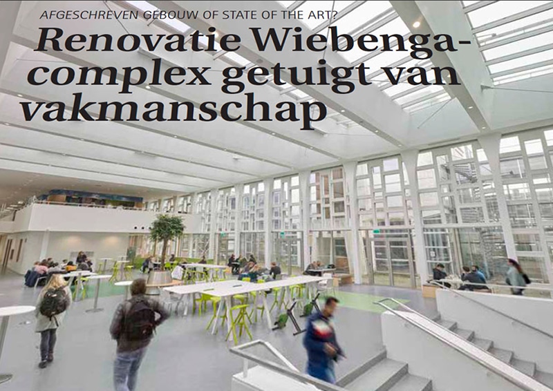 artikel over renovatie Wiebengacomplex in Schooldomein