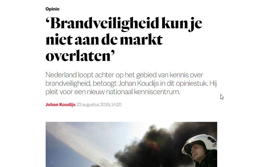 Column van Johan Koudijs in het Parool