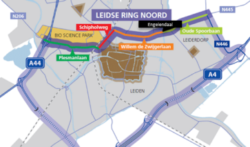 Plattegrond van Leidse Ring Noord