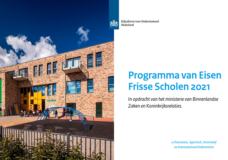 Nieuwe PvE Frisse Scholen opgesteld door bba binnenmilieu, dochter van DGMR