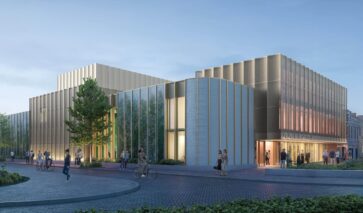 Buitenzijde nieuwe Schouwburg Ogterop