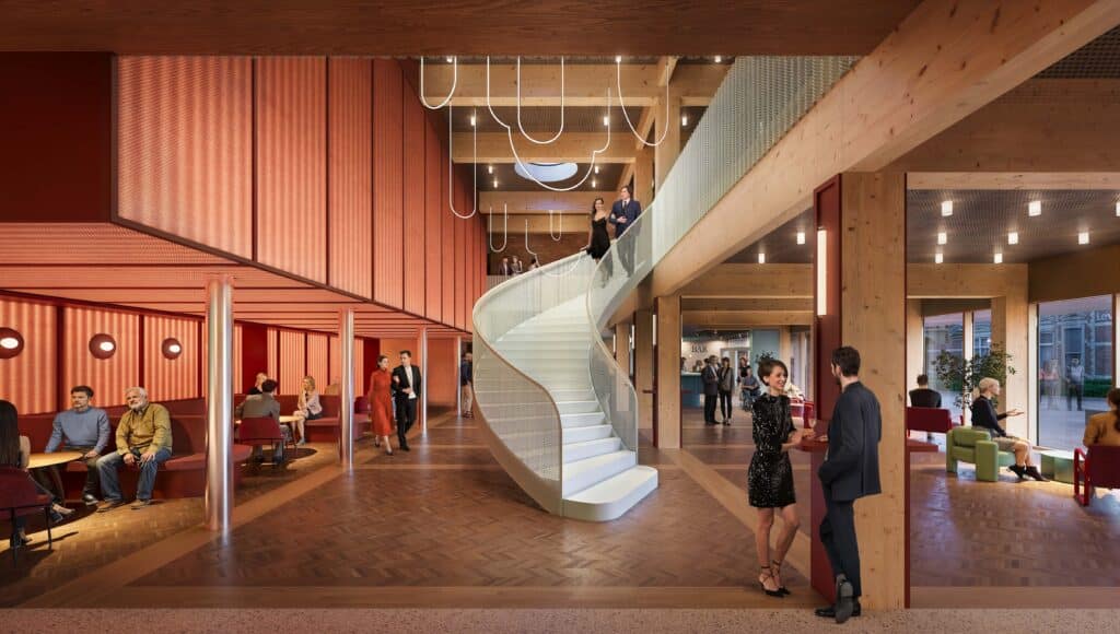 Binnenzijde van nieuwe Schouwburg Ogterop