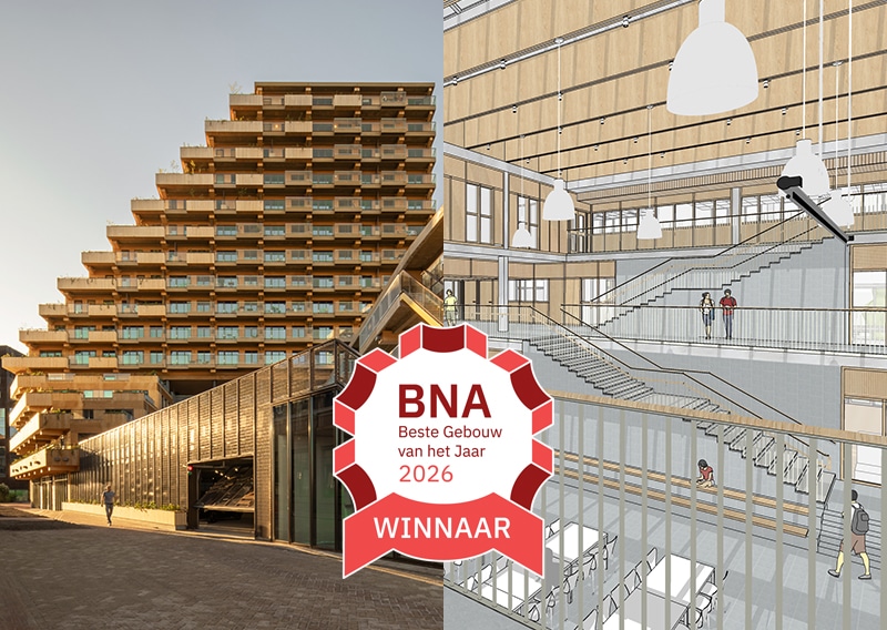 BNA Beste Gebouw van het Jaar 2026 voor SAWA en Schoonhovens College