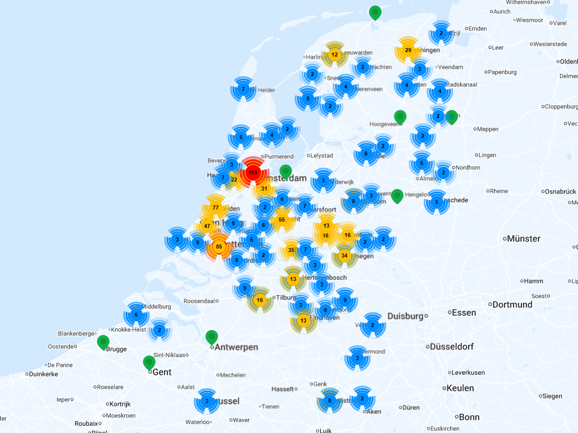 DGMR-projecten op Google Maps